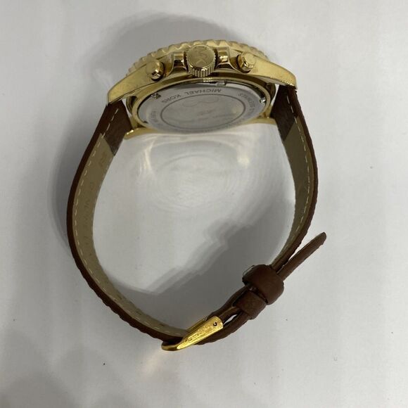 Michael Kors MK5874 Women's Brown Leather Analog Dial Quartz Wrist Watch KS610 - Picture 11 of 12